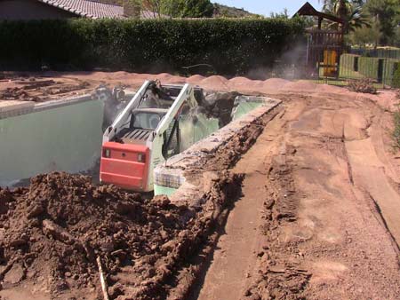 Chickasaw Demolition making short work of an Arizona Pool